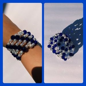 Imitation Pearl Spiral Bracelet